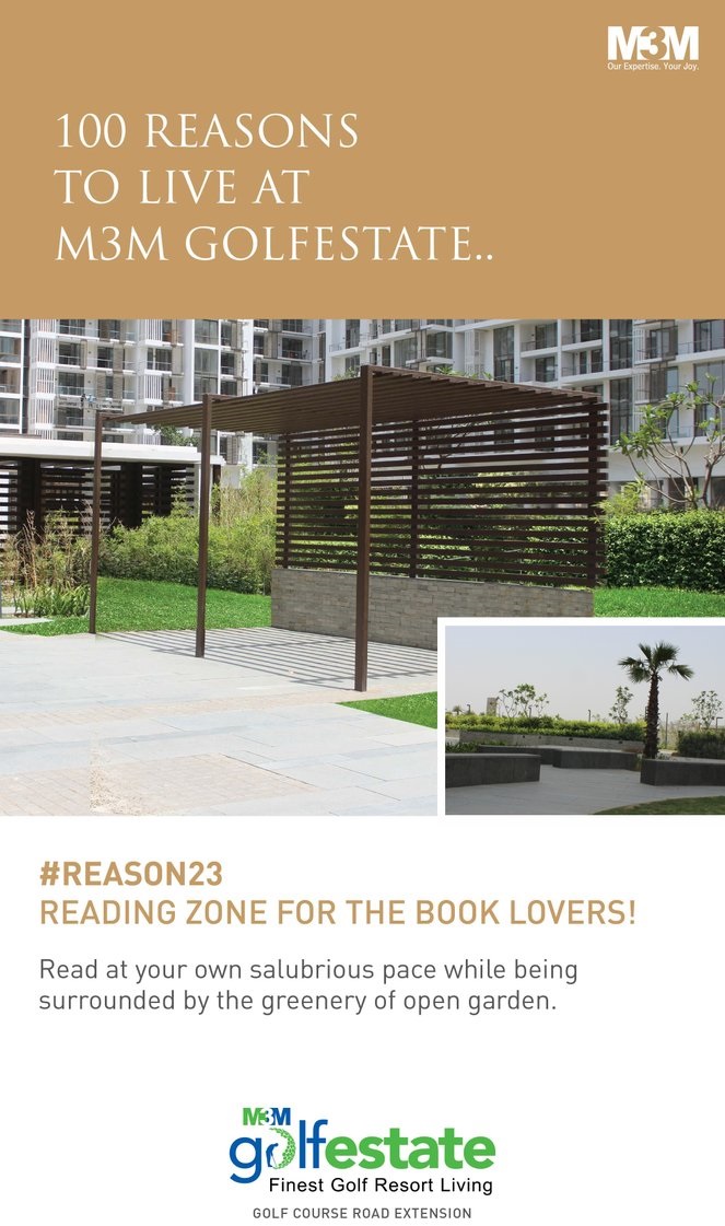 Reading zone for the book lovers at M3M Golf Estate Update